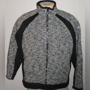 Kuhl stout wool blend knit Men's Black and Gray Jacket size large